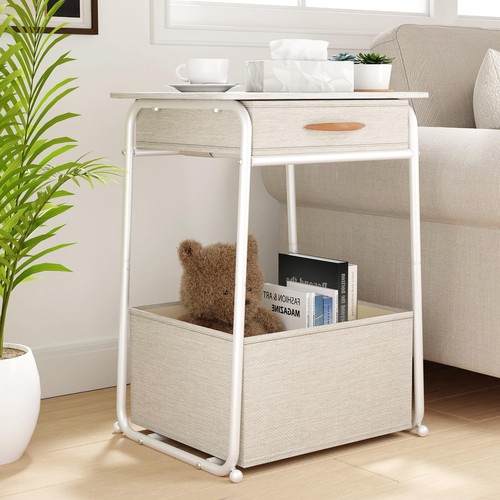 White side table - white,