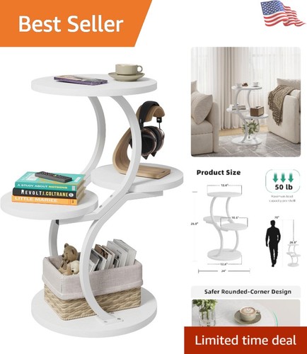 Stylish white tier round - white,